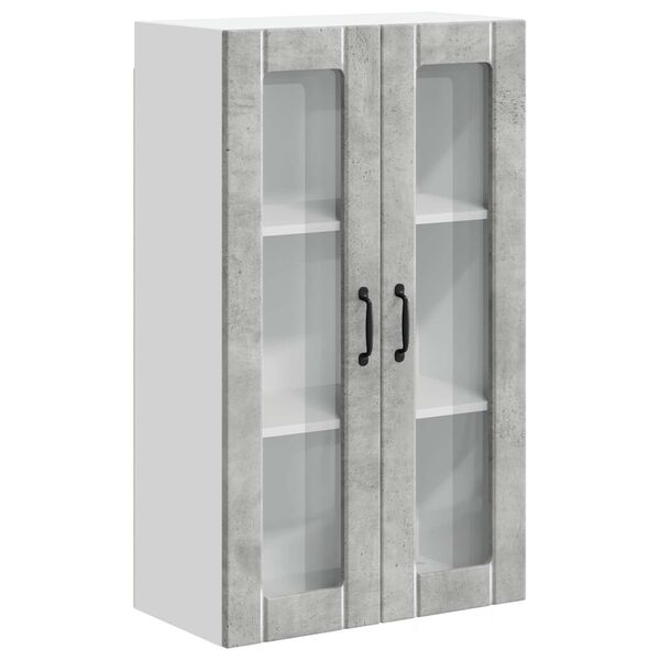 vidaXL Kitchen Wall Cabinet with Door Concrete Grey 60 x 31 x 100 cm
