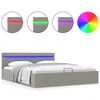 vidaXL Hydraulic Storage Bed Frame without Mattress Light Grey 180x200cm