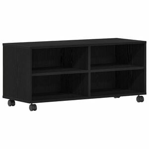 vidaXL TV Cabinet Black 90 x 35 x 40.5 cm Engineered wood