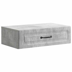 vidaXL Wall-Mounted Side Table Concrete Grey 59 x 34.5 x 17 cm