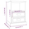 vidaXL Bedside Cabinets 2 pcs Grey Sonoma 43x36x60 cm