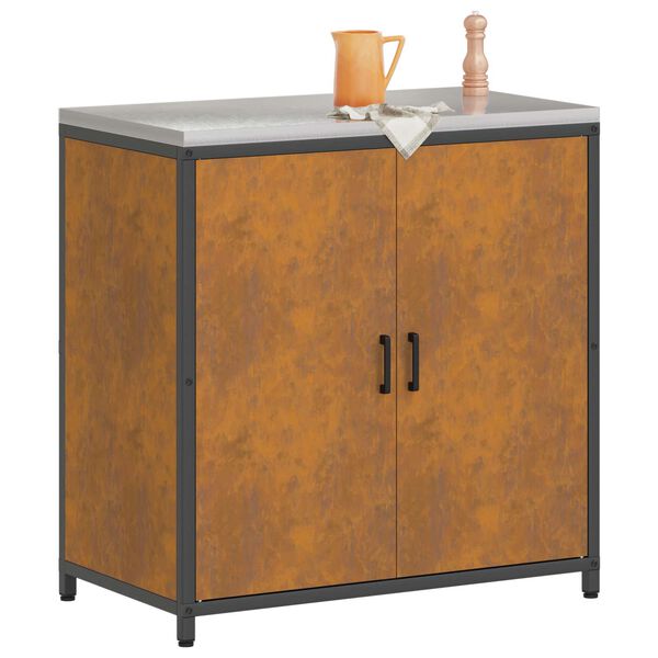 vidaXL Kitchen Storage with Shelf Rusty 90 x 50 x 92 cm Steel