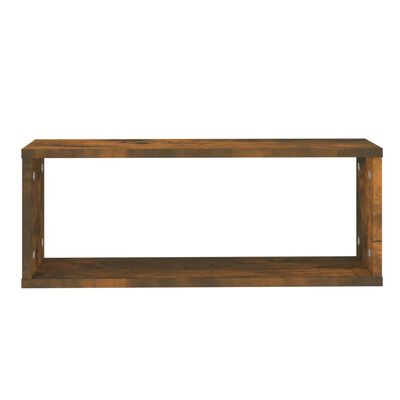 vidaXL Wall Cube Shelves 6 pcs Smoked Oak 60x15x23 cm Engineered Wood
