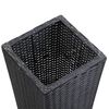vidaXL Garden Raised Bed 30x30x80 cm Poly Rattan Black