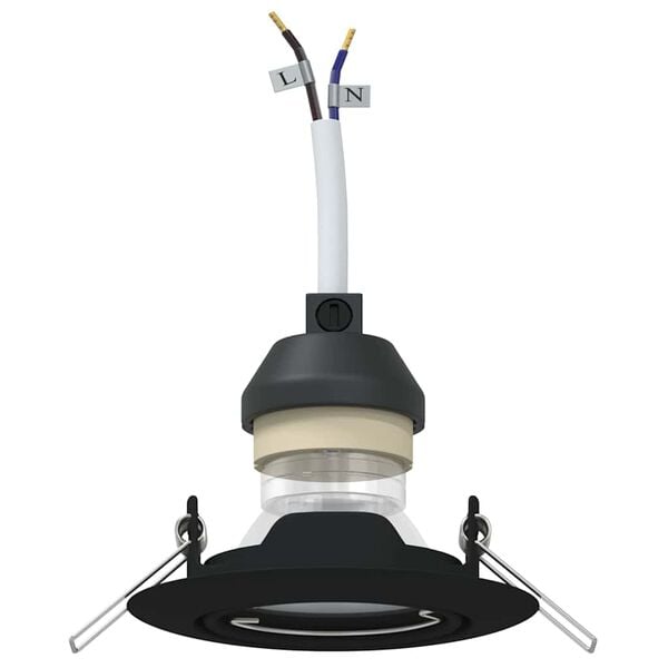 vidaXL Spotlight 24 pcs Black 9 x 9 x 2.5 cm Metal