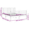 vidaXL Bed Frame without Mattress White 160x200 cm Solid Wood