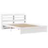 vidaXL Bed Frame with Headboard without Mattress White 150x200 cm King Size