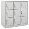 vidaXL Locker Cabinets 2 pcs Light Grey 90x45x92.5 cm Steel