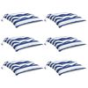 vidaXL Chair Cushions 6 pcs Blue&White Stripe 40x40x7 cm Fabric
