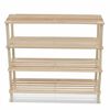 vidaXL 4-Tier Shoe Racks 2 pcs Solid Fir Wood