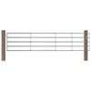 vidaXL 5 Bar Field Gate Steel (150-400)x90 cm Silver