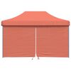 vidaXL Party Tent Folding Terracotta 292 x 440 x 315 cm Oxford Fabric