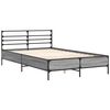 vidaXL Bed Frame without Mattress Grey Sonoma 135x190 cm Double