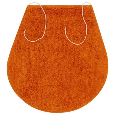 vidaXL Bathroom Mat Set 3 Pieces Fabric Orange