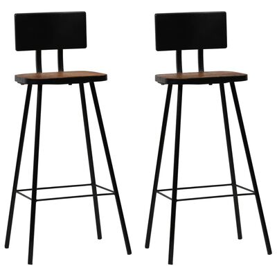 vidaXL Bar Chairs 2 pcs Solid Reclaimed Wood