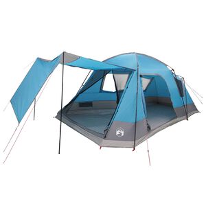 vidaXL Cabin Tent 12-Person Blue Polyester and Steel