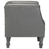 vidaXL Tub Chair Grey Real Goat Leather