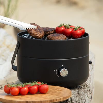 Mestic Portable Gas Barbecue Grill Mini Chef MB-100 W Black | vidaXL.ie