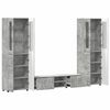 vidaXL TV Cabinet Set with Drawer Concrete Grey Engineered Wood