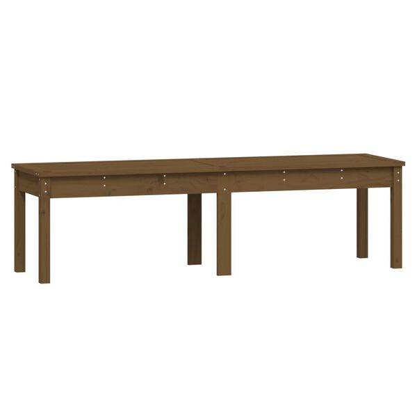 vidaXL 2-Seater Garden Bench Honey Brown 159.5x44x45 cm Solid Wood Pine