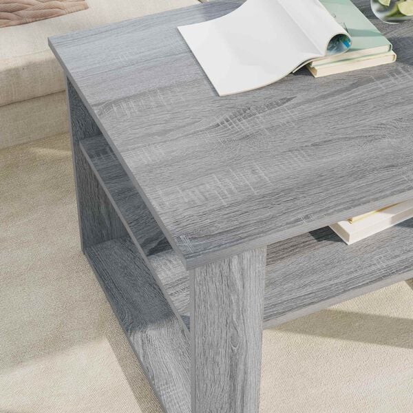 vidaXL Coffee Table Grey Sonoma 64 x 54 x 44 cm Engineered Wood