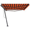 vidaXL Freestanding Manual Retractable Awning 600x350 cm Orange/Brown