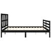 vidaXL Bed Frame without Mattress Black 200x200 cm Solid Wood