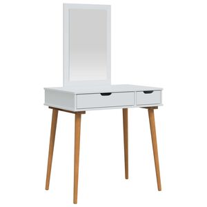 vidaXL Dressing Table Set FAUSKE 2 pcs White 76 x 50 x 143 cm