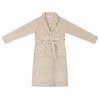vidaXL Bathrobe without Hood Beige S Flannel