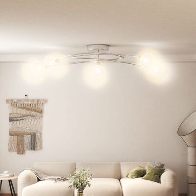 vidaXL Ceiling Lamp with Mesh Wire Shades for 5 G9 LED Lights