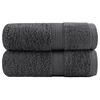 vidaXL Premium Wash Towels "SOLUND" 2 pcs Anthracite 30x30 cm 600 gsm