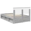 vidaXL Bed Frame Grey Sonoma 120 x 190 cm Solid Pine Wood