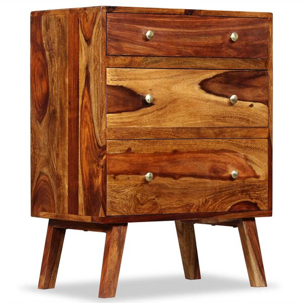 vidaXL Side Cabinet Solid Acacia Wood 60x35x76 cm