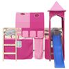 vidaXL Curtains for Loft Bed with Tunnel and Tower Pink