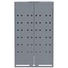 vidaXL Wheelie Bin Storage for 6 Bins Grey 414x79x117 cm Steel