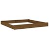 vidaXL Sandbox with Seats Honey Brown Square Solid Wood Pine