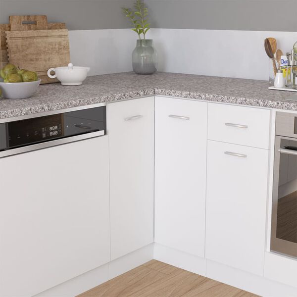 vidaXL Kitchen Corner Countertop Grey with Granite Texture Engineered Wood