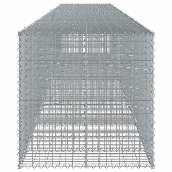 vidaXL Gabion Basket with Cover 850x100x100 cm Galvanised Iron