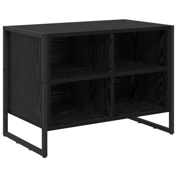 vidaXL Shoe Cabinet Black Oak 60 x 35 x 44 cm Engineered Wood