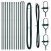 vidaXL Embedded Fence Post 13 pcs Green Powder-Coated Steel