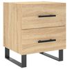 vidaXL Bedside Cabinets 2 pcs Sonoma Oak 40x35x47.5 cm Engineered Wood