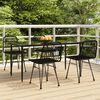 vidaXL 5 Piece Garden Dining Set Black Poly Rattan