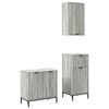 vidaXL Bathroom Furniture Set 3 pcs Grey Sonoma