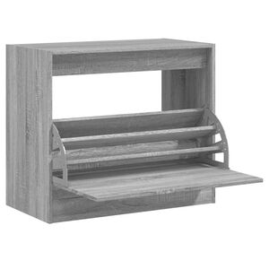 vidaXL Shoe Cabinet Grey Sonoma 80x42x69 cm Engineered Wood