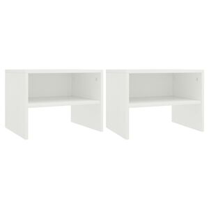vidaXL Bedside Cabinets 2 pcs White 40x30x30 cm Engineered Wood