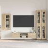 vidaXL TV Cabinet Set with Drawer FLORIN Sonoma Oak Engineered Wood