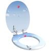 vidaXL Toilet Seat 2 pcs Blue 43.8 x 37.8 cm MDF board