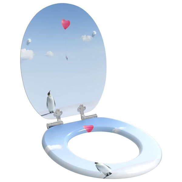 vidaXL Toilet Seat 2 pcs Blue 43.8 x 37.8 cm MDF board