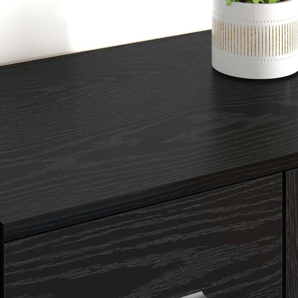 vidaXL Sideboards with Drawer Corona 2 pcs Black Oak 59 x 39 x 80 cm