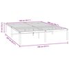 vidaXL Metal Bed Frame without Mattress White 140x200cm